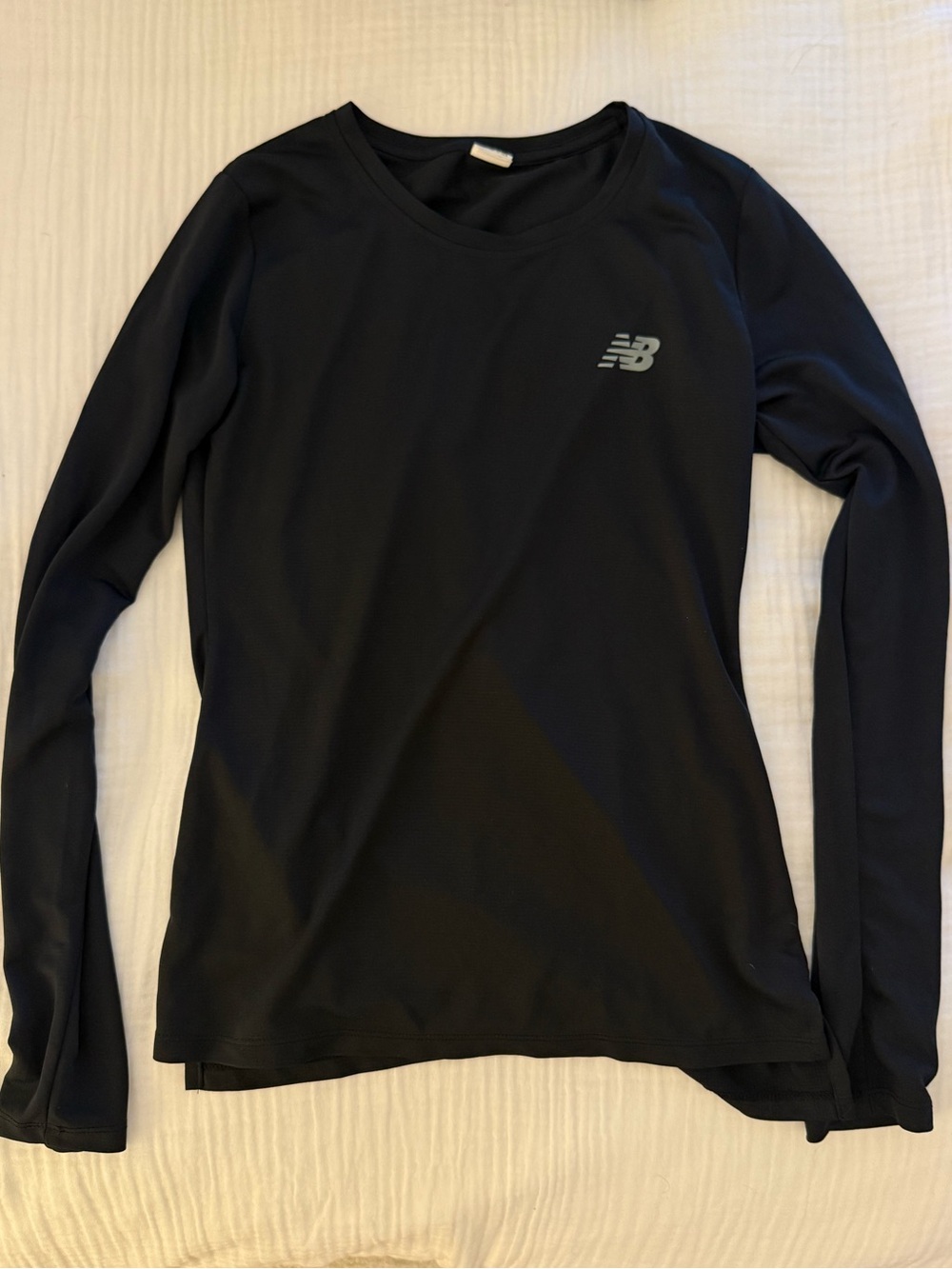 New Balance Black Long-Sleeve Athletic Tee
